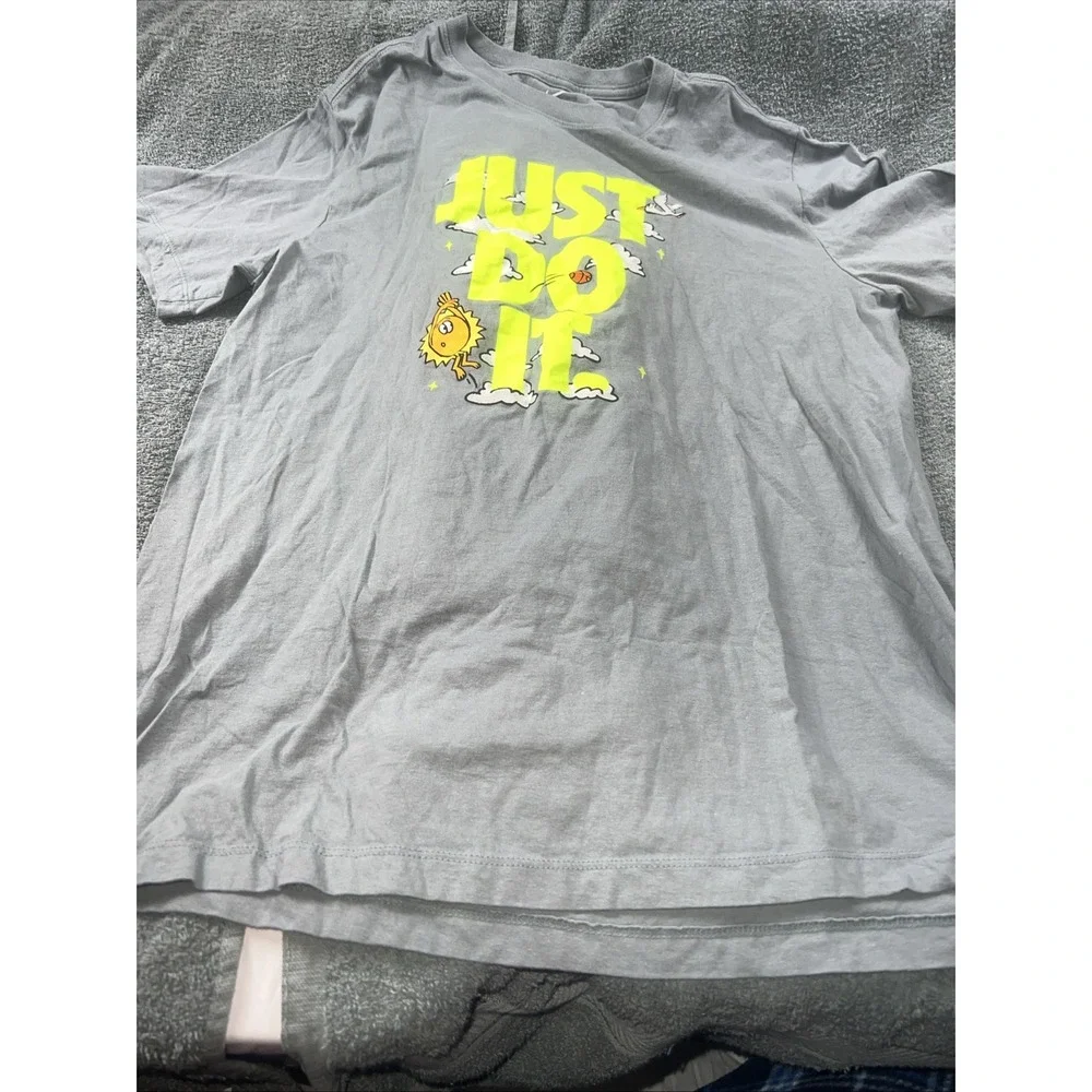 Nike Dri-Fit Men's Just Do it Grey Basketball T-Shirt Size‎ L G G